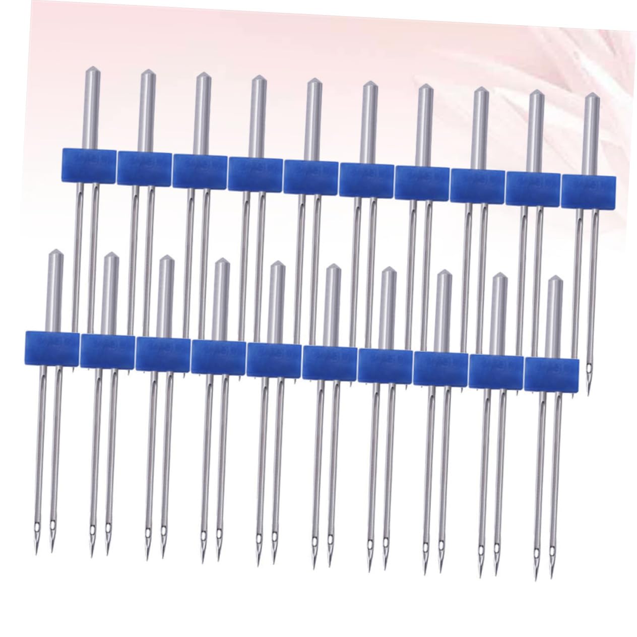 Zwillingsnadel für Haushaltsnähmaschinen, Modell C01-005-00171, 3 Mm | 100 Stück im Beutel, Metallausführung, Blau, mit Twin Needles für Maschinen