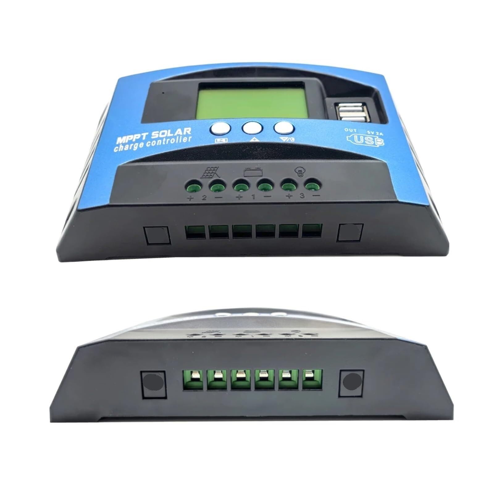 Kontroler ładowania słonecznego, Kontroler Ładowania Słonecznego MPPT 30A 40A 50A 60A 80A 100A Wyświetlacz LCD 12V 24V Podwójny Port USB I Rozładowanie(30A)