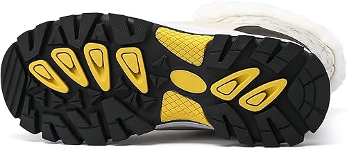 Miniatura 6 de COOJOY - Botas de nieve a media caña, peludas, e impermeables de mujer para el invierno