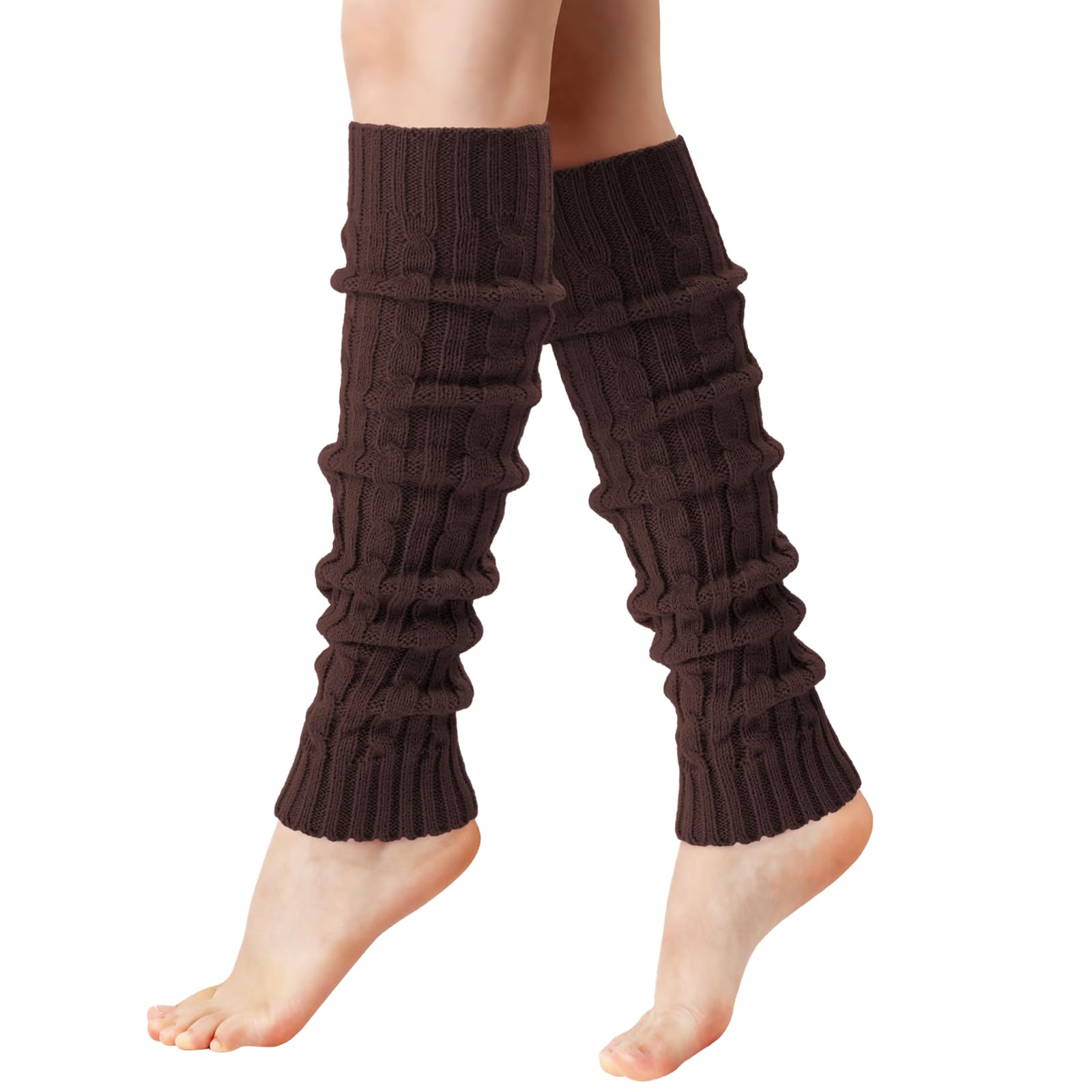 Pleneal Leg Warmers for Women - 1 Pairs Fashion Cable Knit Warm Leg Warmers 80s Accessories for Party
