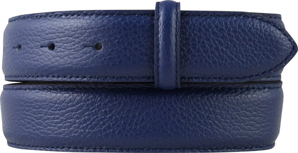 BELTINGER Cintura con stampa pigmentata e cucitura decorativa senza fibbia 3,5cm | alla moda cintura in pelle per fibbia H 35mm donna uomo | cintura per jeans 3.5cm