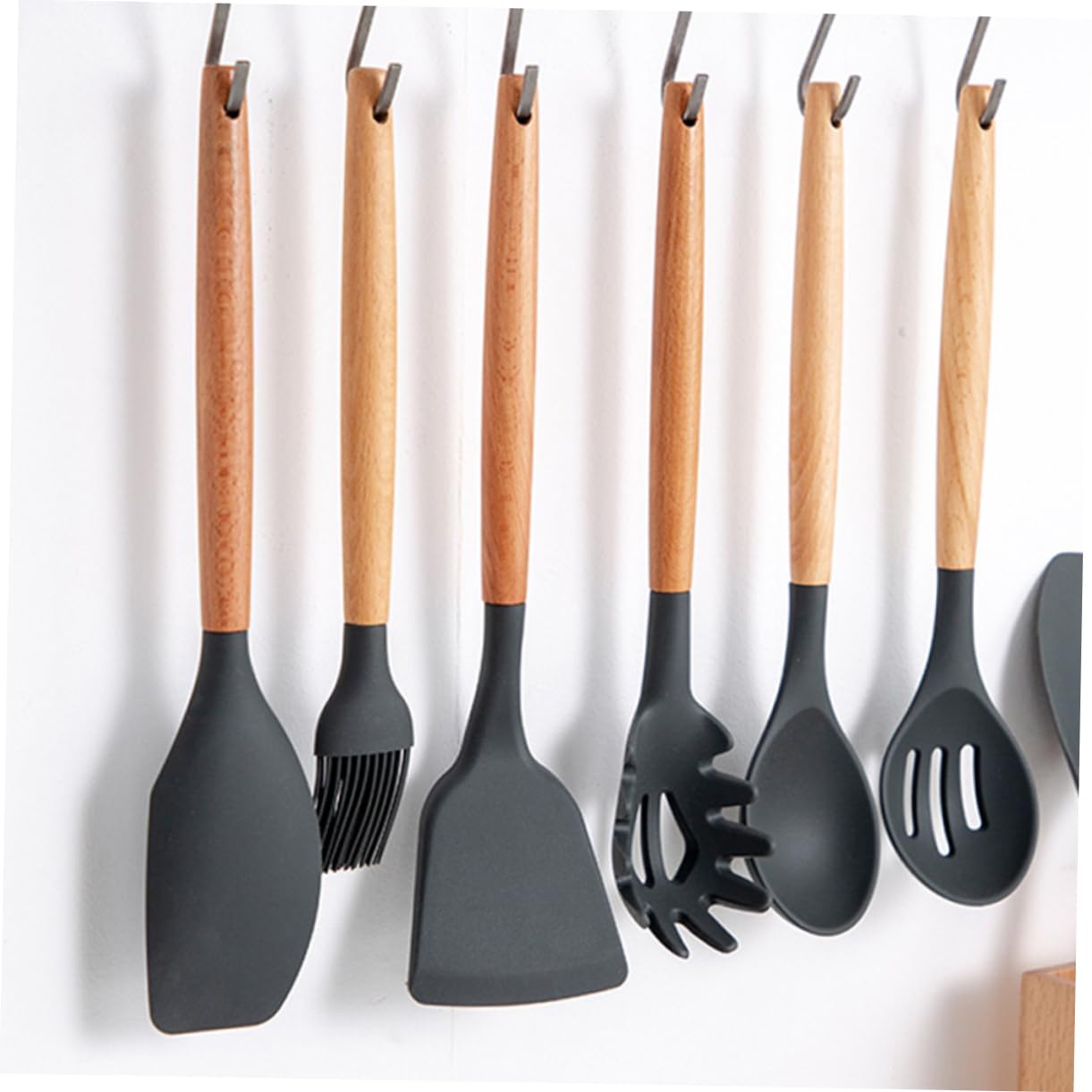 Abaodam 2Pcs Basting Brush Kitchen Oil Brushes with Wooden Handle for Grilling Barbecue and Baking Compact Easy to Store