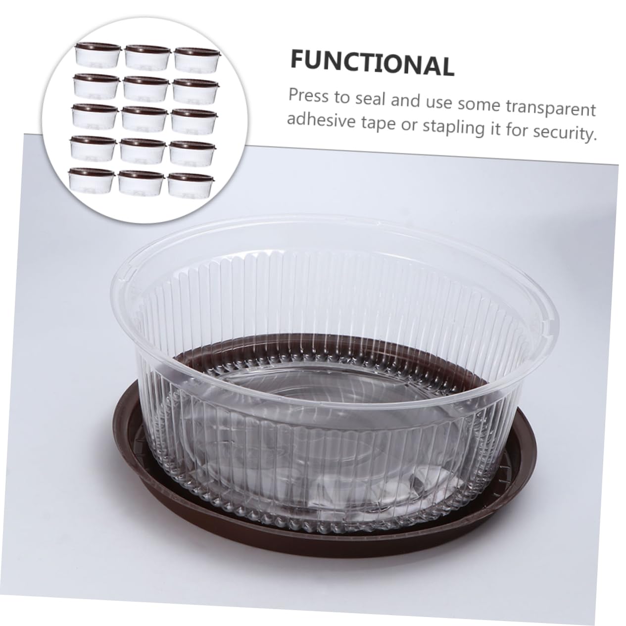 CIYODO 25 Pcs Portable Cupcake Boxes Plastic Cake Containers for Desserts for Cakes Muffins and Party Favors Design for Secure Storage