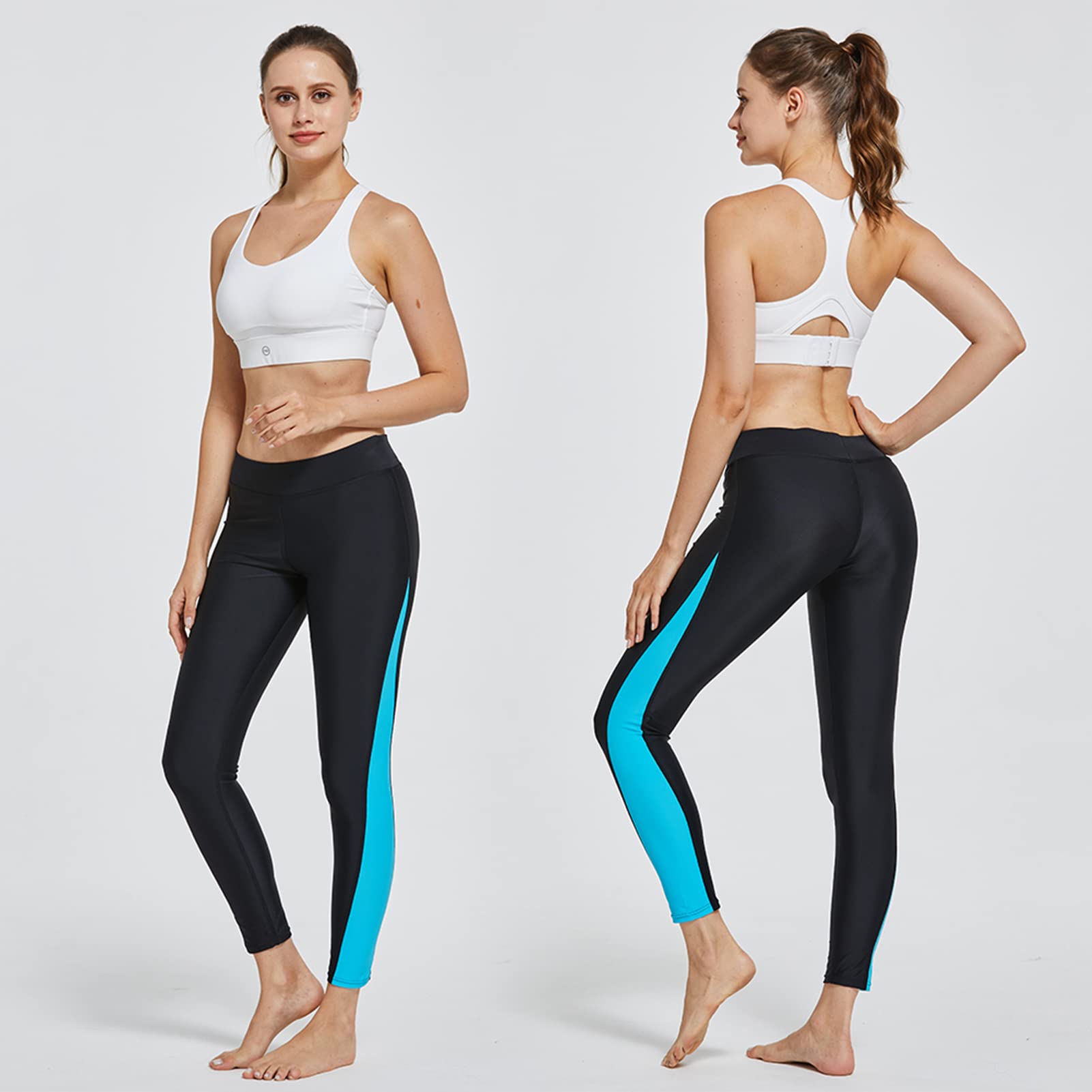 Pantaloni Da Muta Donna Vita Alta - Per Nuoto, Surf, Snorkeling, Protezione UPF52+, Asciugatura Rapida - Foto 4