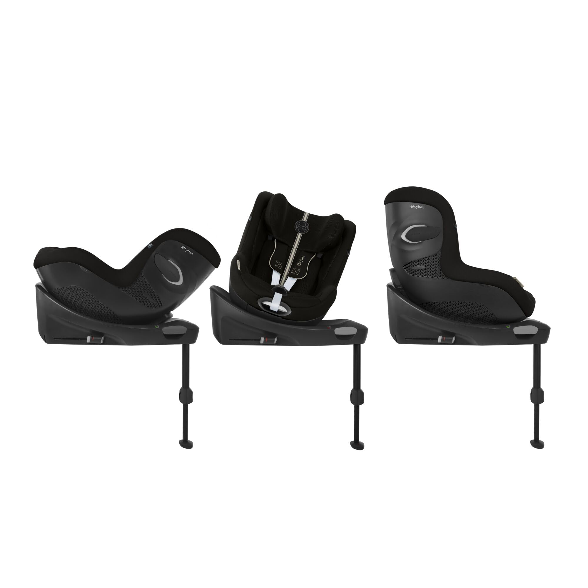 CYBEX Gold Sirona Gi i-Size Plus Kinder-Autositz inkl. Base, 3 Monate bis 4 Jahre, 20 kg, 61-105 cm, Moon Black