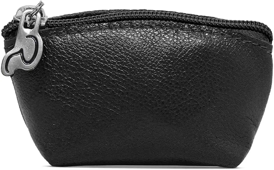 Porta Moedas de Couro Modelo Barco - Relicário (Preto)
