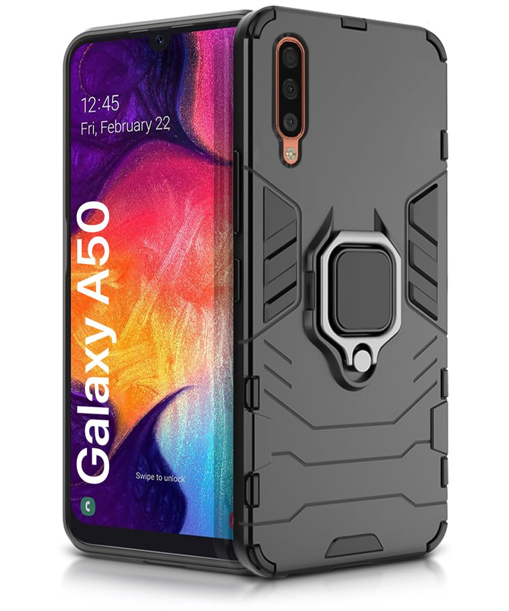 WOW IMAGINE Shock Proof Back Case Mobile Cover for Samsung Galaxy A50 | A50s | A30s (Armor | Hybrid PC + TPU | Full Protection with Ring Holder Kickstand | Carbon Black) (B08TT89YLH) Amazon Price History, Amazon Price Tracker
