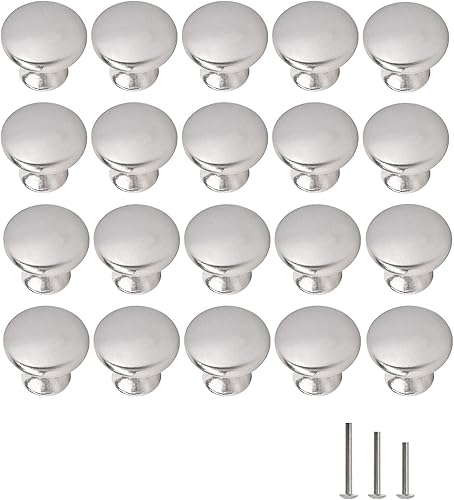 Miniatura 8 de 4 manijas redondas de hongo para gabinete, color negro mate, 1.18 pulgadas, para armario de cocina, muebles, armario, puerta, aparador, baño