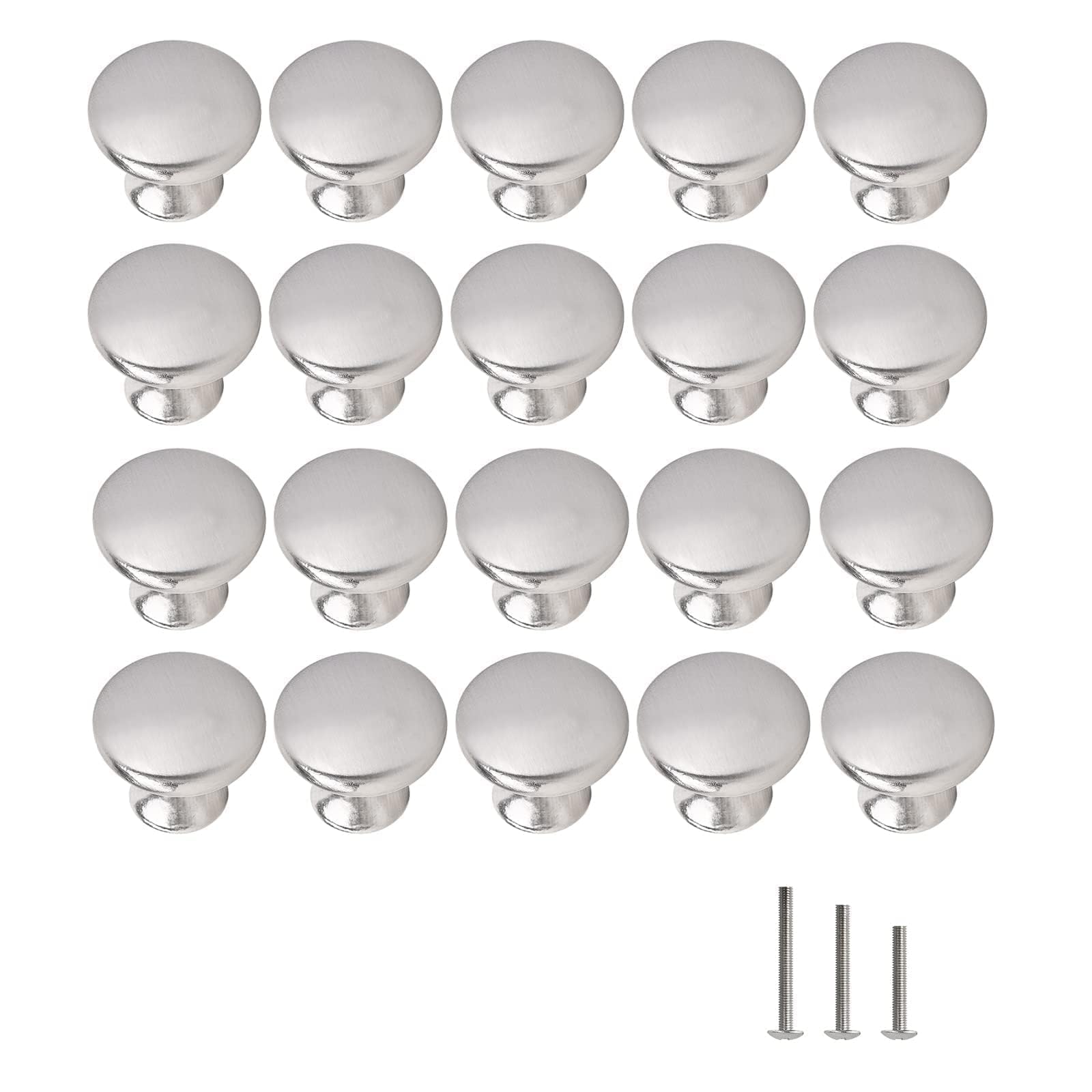 FURFITT Lot De 10 Boutons Carrés En Nickel Brossé, Longueur 30