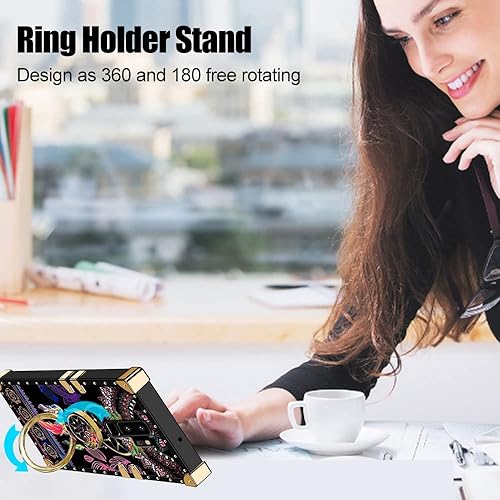 Miniatura 7 de Dream - Funda cuadrada para Samsung Galaxy S9 Plus, piel TPU, a prueba de golpes, delgada, atril, lujo retro y elegante