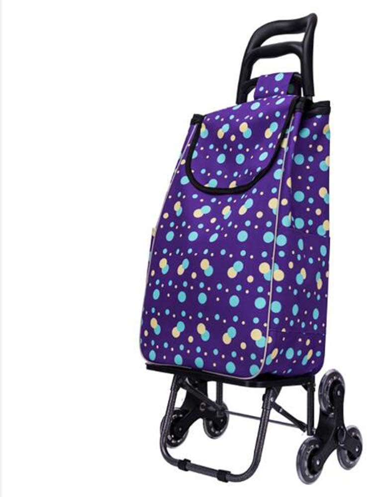Shopping Cart Portable Utility Carts Folding Trolley Light Weight Stair Climcart Withe Crystal Wheel(B)(E)/B