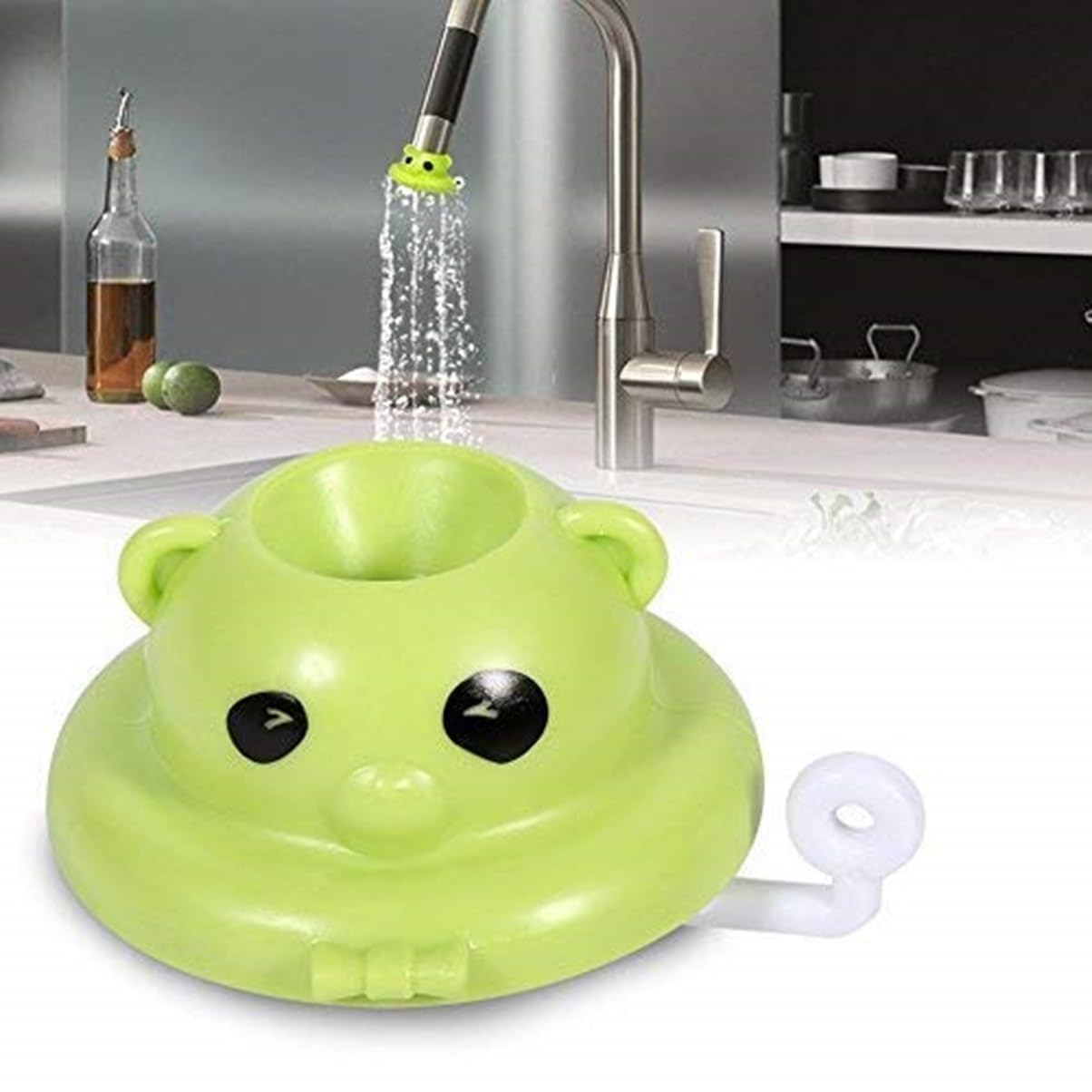 Lukzer Cartoon Animal Water Tap Extender for Kids | 2 Mode Faucet Splash Shower & Sprinkler Attachment | Cute Sink Water Saver for Bathroom & Kitchen (Random Colour, Pack of 2) CH-456-image-33