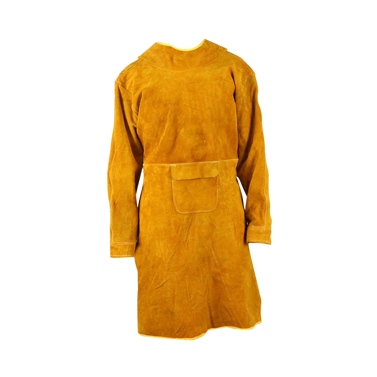 Delantal de Soldadura con Tirantes Ajustables Y Mangas Largas.