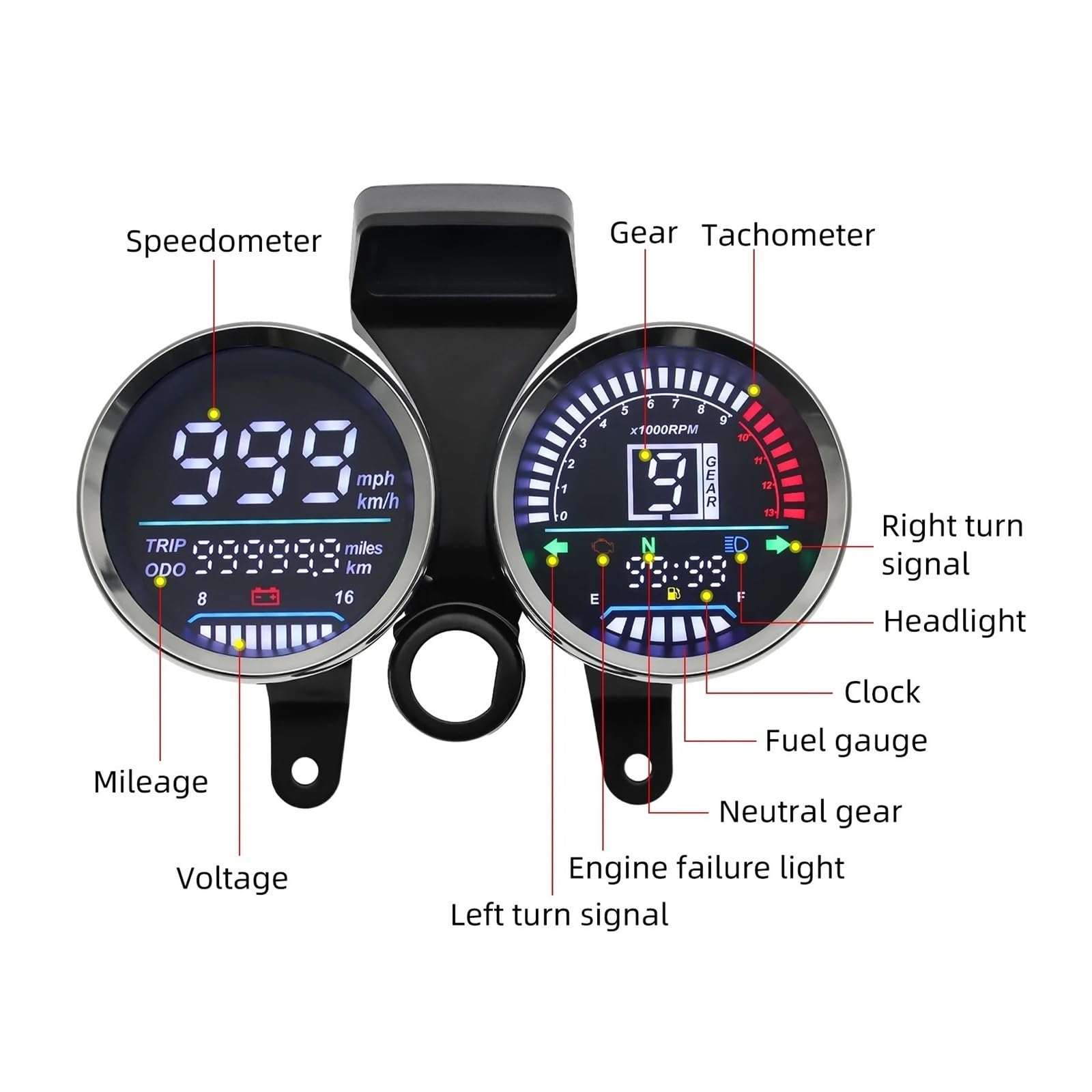 Speedo Pour GN 125 Ensemble de compteur numérique