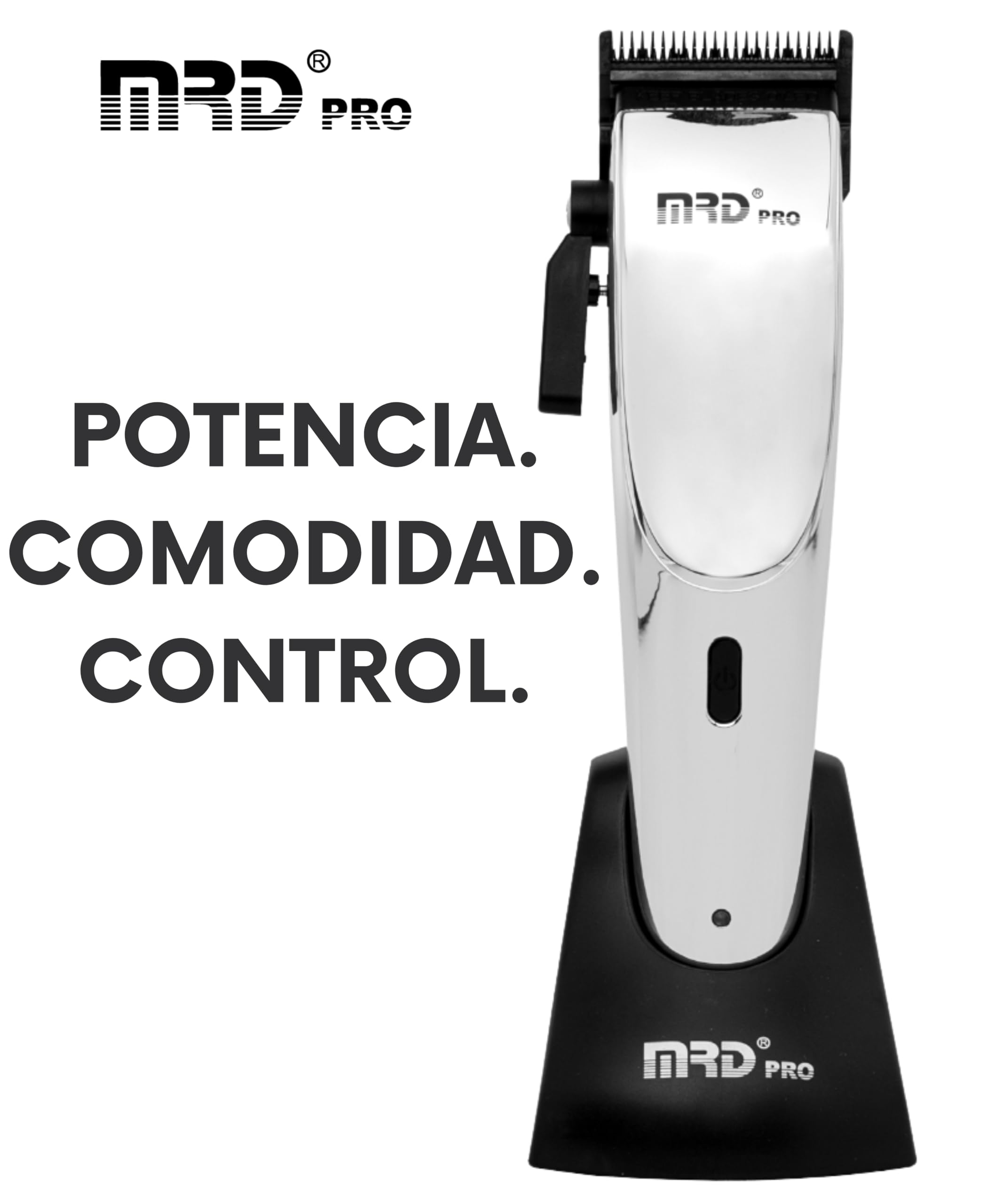 MRD Clipper PRO ERGO – Máquina de cortar pelo hombre profesional con motor Magnético, cuchilla DLC Faper y 10.000 RPM, cortapelos MRD pro recargable USB-C