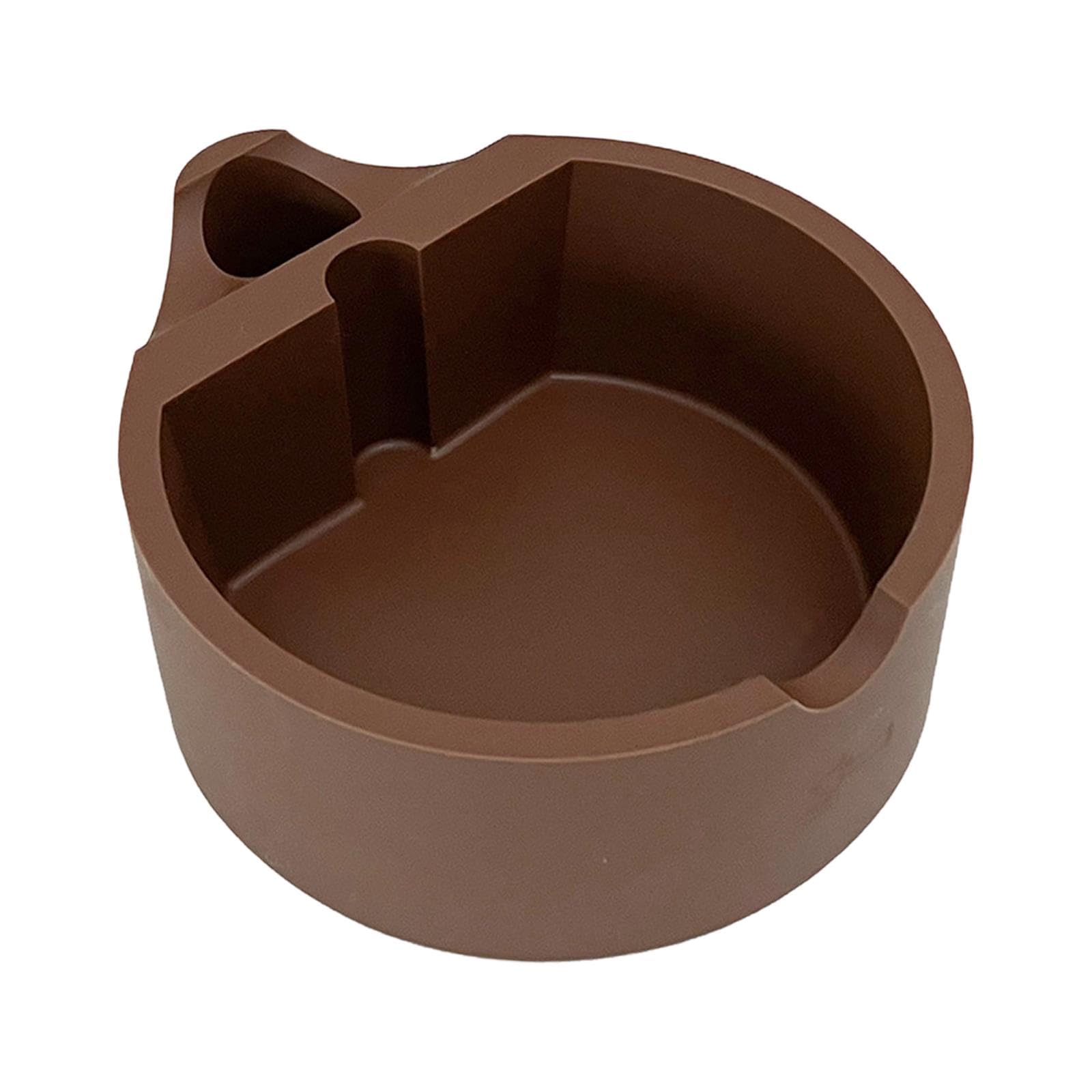 Contenedor para posos de café de silicona robusta rockible estética marrón