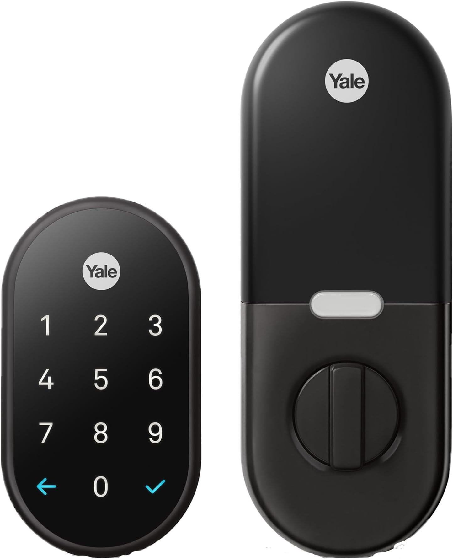 Nest x Yale Lock - Tamper Proof Smart Lock for Keyless Entry - Keypad Deadbolt Lock for Front Door - Black Suede