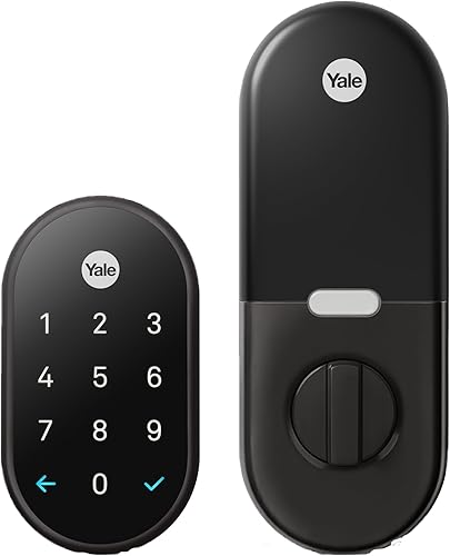Google Nest x Yale Lock  Bloqueo inteligente a prueba de manipulaciones para entrada sin llave  Cerradura de cerrojo del teclado para puerta