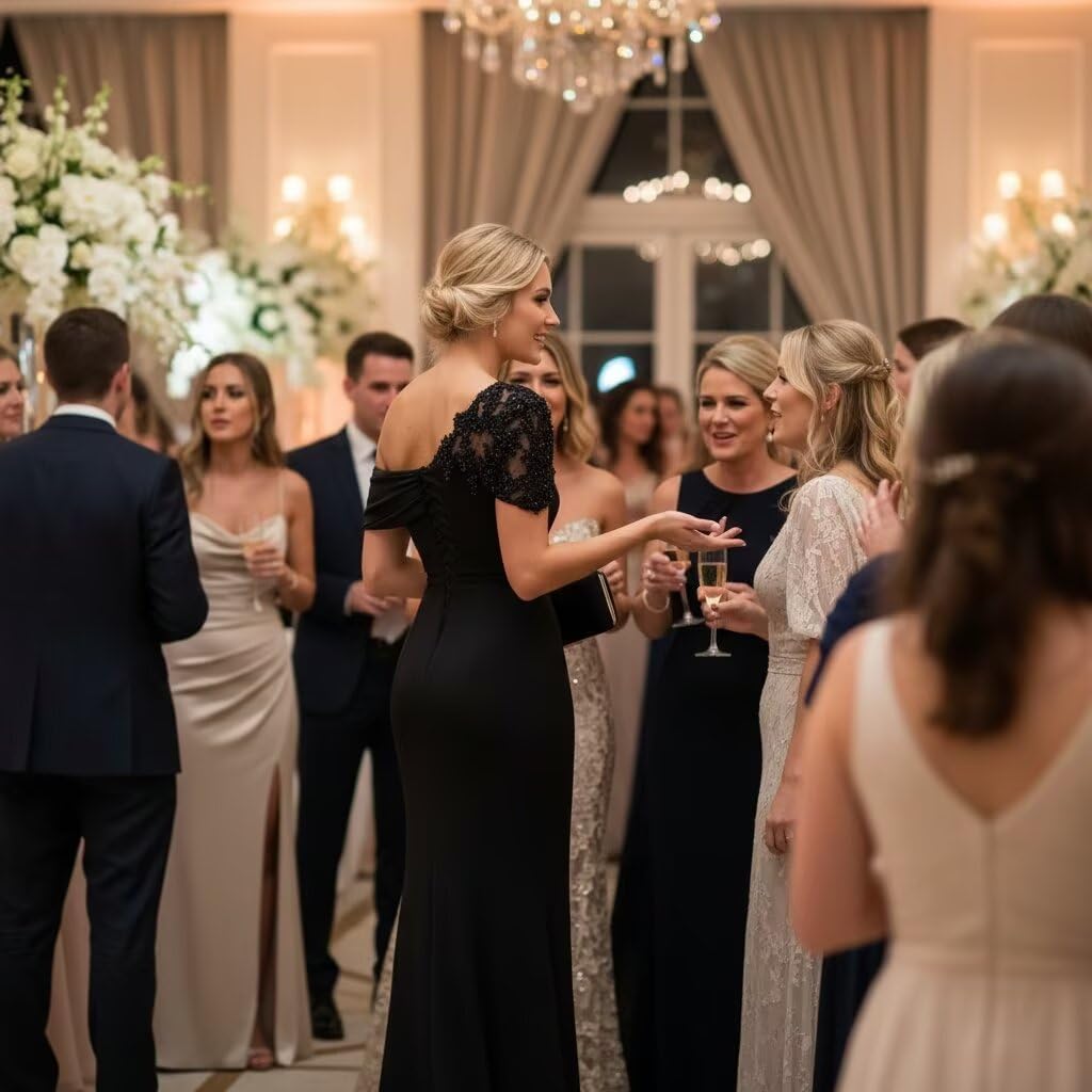 One Shoulder Mother of The Bride Dresses Mermaid Chiffon Lace Applique Long Pleated Formal Evening Dress WT017