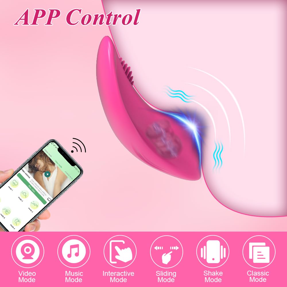 Vibrador Portátil con Aplicación, Vibrador de Control Remoto, Vibrador de Bala con 9 Modos, Estimulador de Clítoris Vibrador de Punto G, Juguetes Sexuales para Adultos Parejas Mujeres