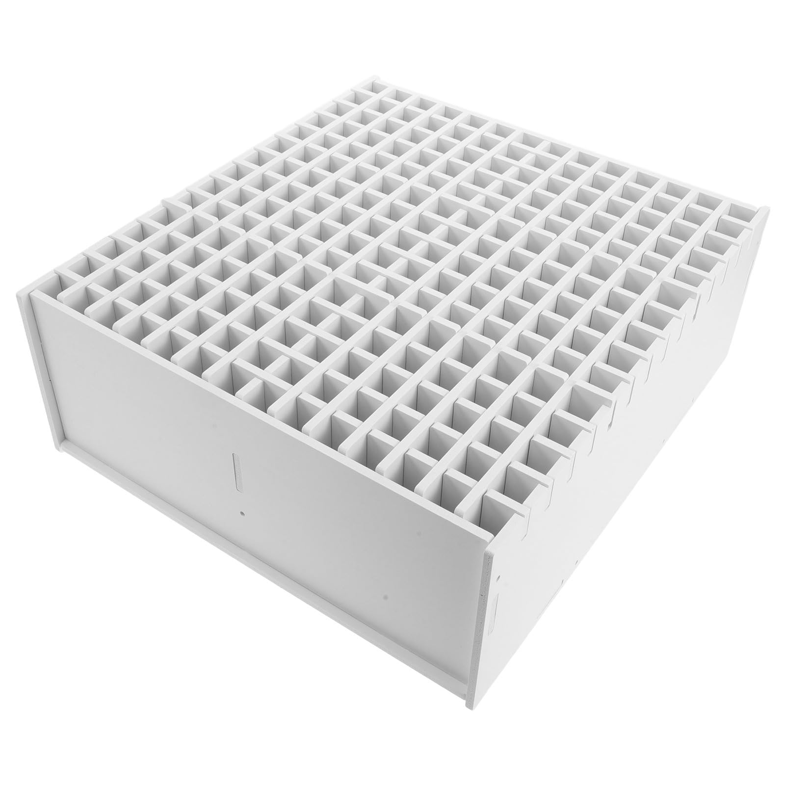 Portapennarelli in Legno Bianco Sezioni Angolate e Scomparti Multipli per Organizzazione Migliorata, Design Multifunzionale per Scuole e Studi D'arte