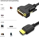 BENFEI HDMI to DVI, Bi Directional DVI-D 24+1 Male to HDMI Male High Speed Adapter Cable Support 1080P Full HD Compatible for Raspberry Pi, Roku, Xbox One, PS4 PS3, Graphics Card