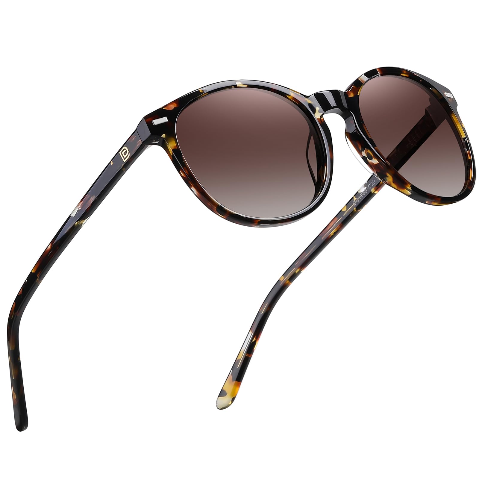 DUCO Retro Sonnenbrille für Herren Damen Halbrandlose