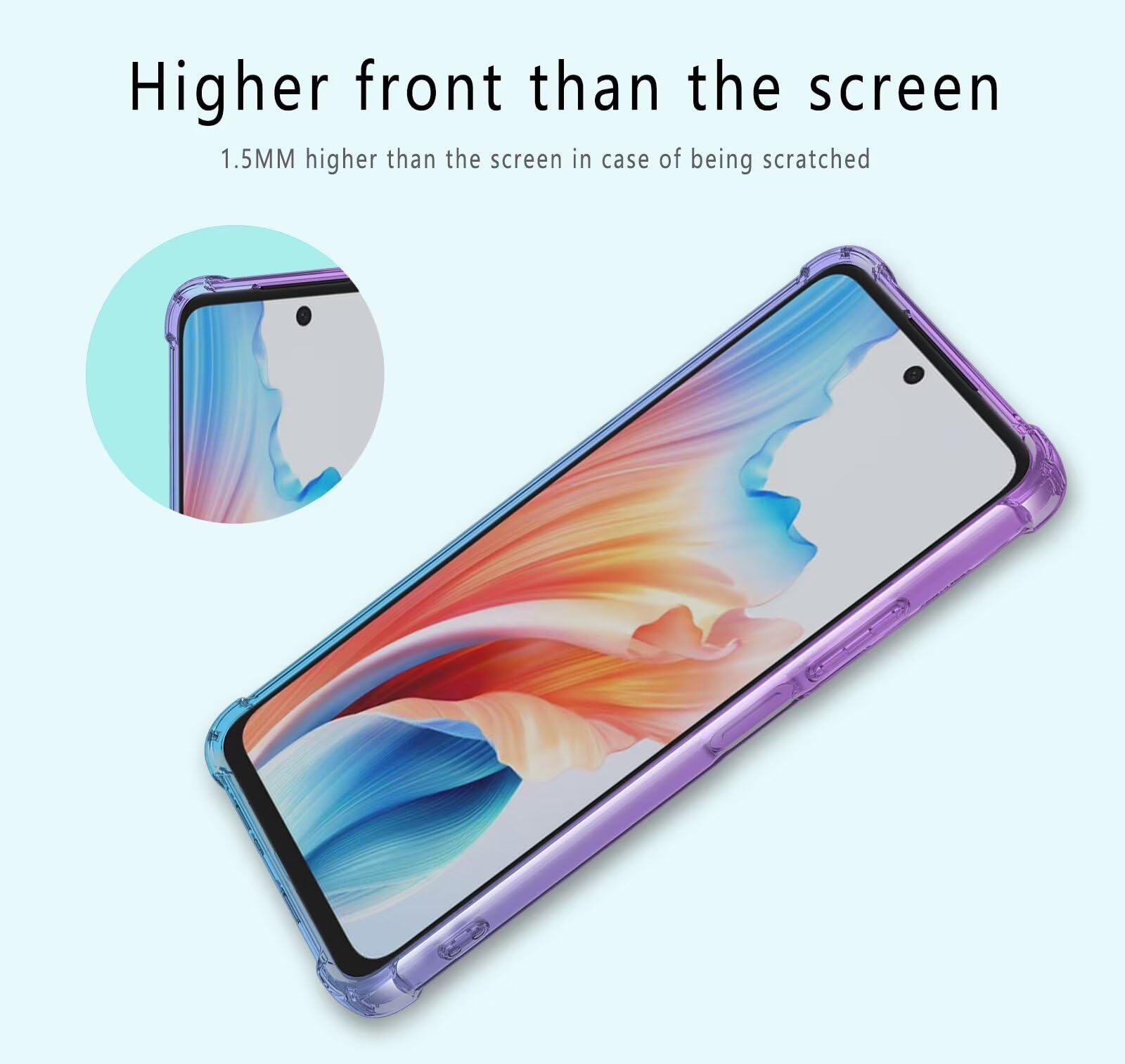 RankOne Custodia Morbida In Silicone TPU Per OPPO A79 5G E OnePlus Nord N30 SE – Colore Viola Erba