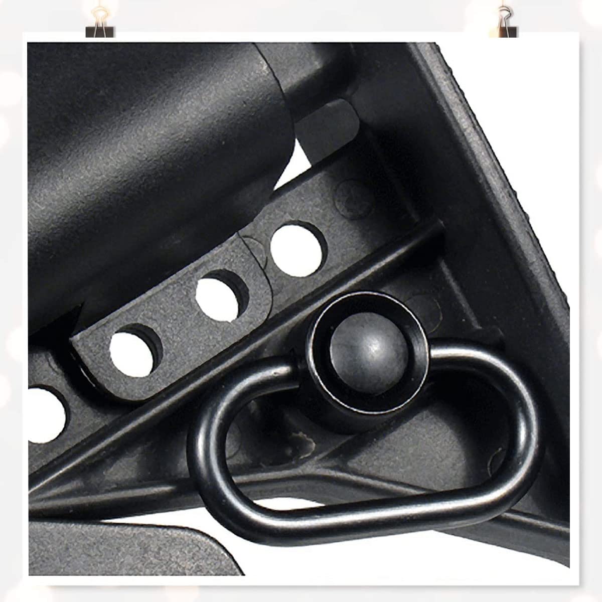 Qd Push Button Sling Swivel Girevoli Mount Girelle Clip Loop Strap Sgancio Rapido 1.25 Pollici Tattica Heavy Duty Fibbia Per Cinghie Tattiche Fionda Cintura For Rifle Pacchetto(4 Pezzi)