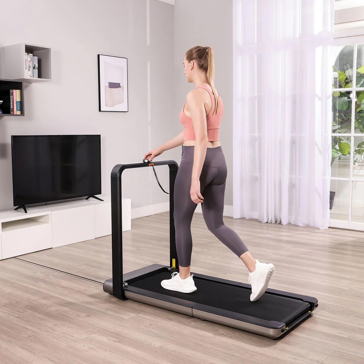 WalkingPad X21 Tapis Roulant Elettrico Pieghevole, Doppio Pieghevole, 12 km/h, Display LED Multifunzione, Salvaspazio, Nessun Montaggio Richiesto, Ruote
