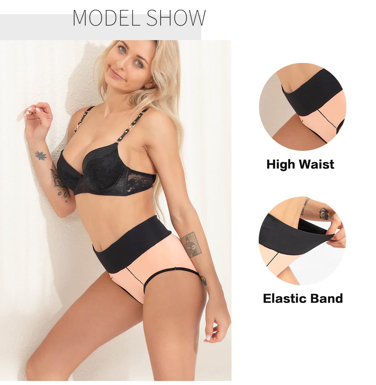 Biancheria intima da donna in cotone a vita alta, slip elasticizzati a copertura completa, mutandine morbide per taglie forti, biancheria intima per controllo della pancia, confezione da 5