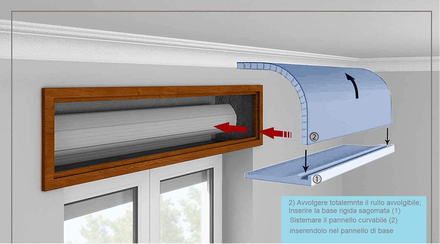 ITALFROM - Set zur Isolierung von Rollläden 100 cm (EPS-Material mit Ummantelung) Thermo-Isolierplatten für Innenräume, thermische und akustische Isolierwirkung für Rollläden, hergestellt in Italien