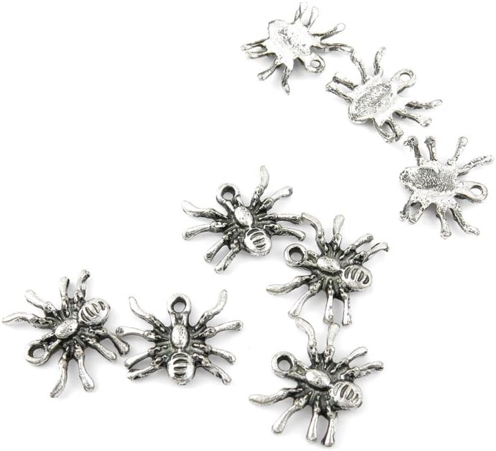 Jewelry Making Charms URUH07 Spider Pendant Ancient Silver Findings Craft Supplies Bulk Lots