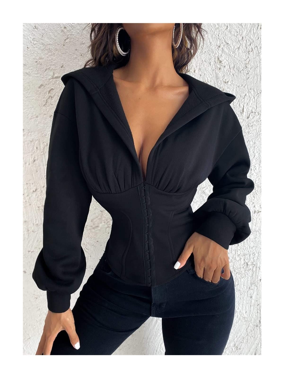 Sweat à capuche décontracté femme pour éviter le froid en automne