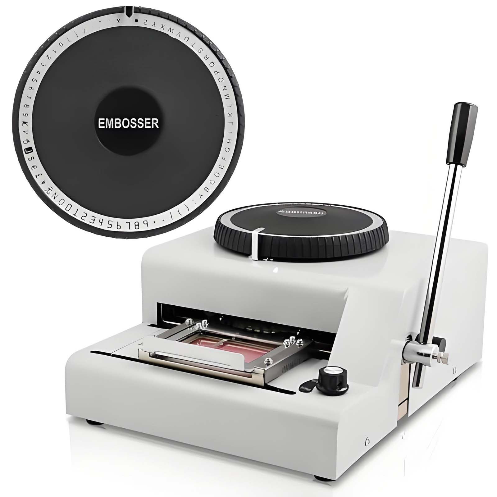 GUTYGIO Embosser Machine for Card Making, Manual PVC Card Embosser for Credit, ID, & VIP Codes,Personalized Letterpress & Rotogravure Printing Machine for Custom Cards & Labels