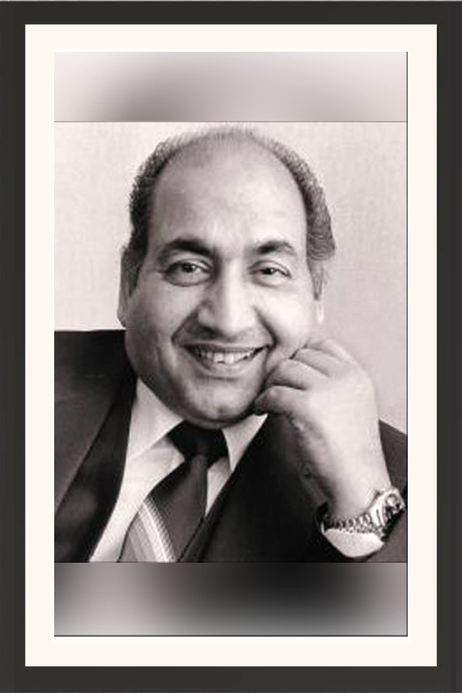 STUDIO AVINASH Mohammed Rafi Wall Hanging Framed Photo Without Glass For Office, Home, School, Institutions, Study Room (13 X 18 Inch)
