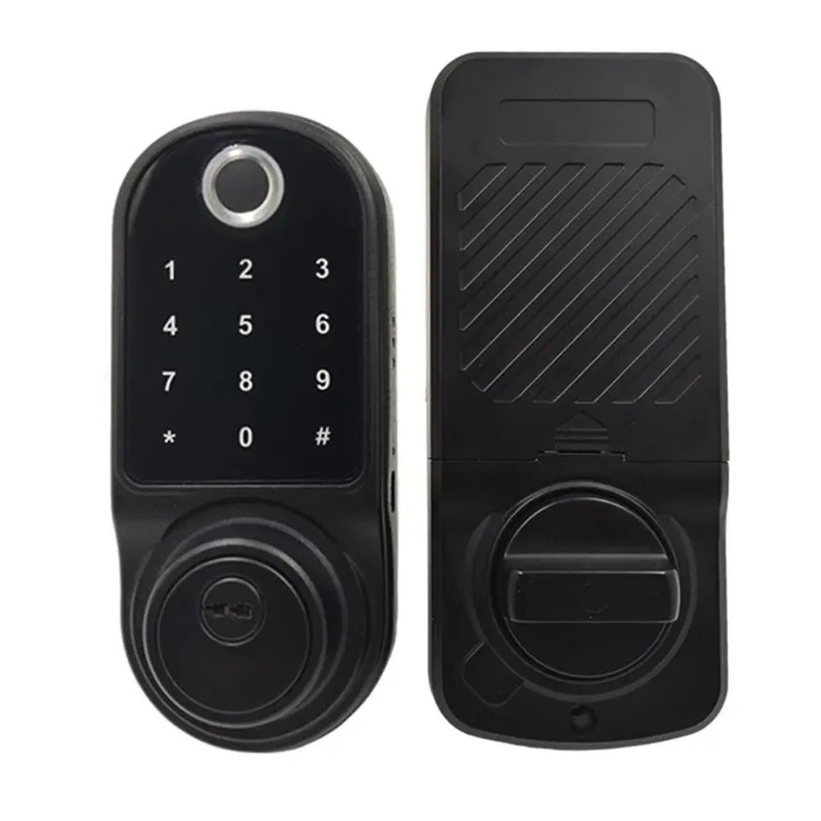 La cerradura de puerta inteligente se puede operar con sensor de huellas dactilares, aplicación de intercomunicación remota, cerradura de puerta inteligente
