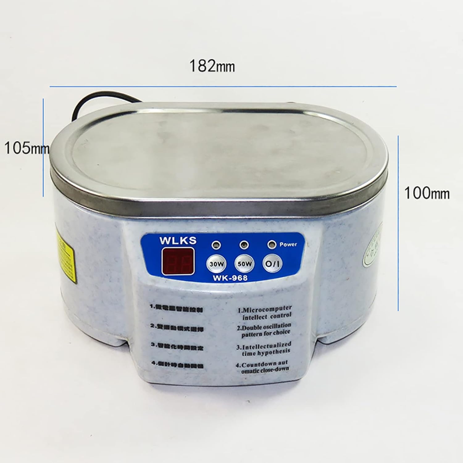 iDili AC 110V Ultrasonic Cleaner Jewelry Phone Motherboard Metal Glasses Cleaning Machine WK-968