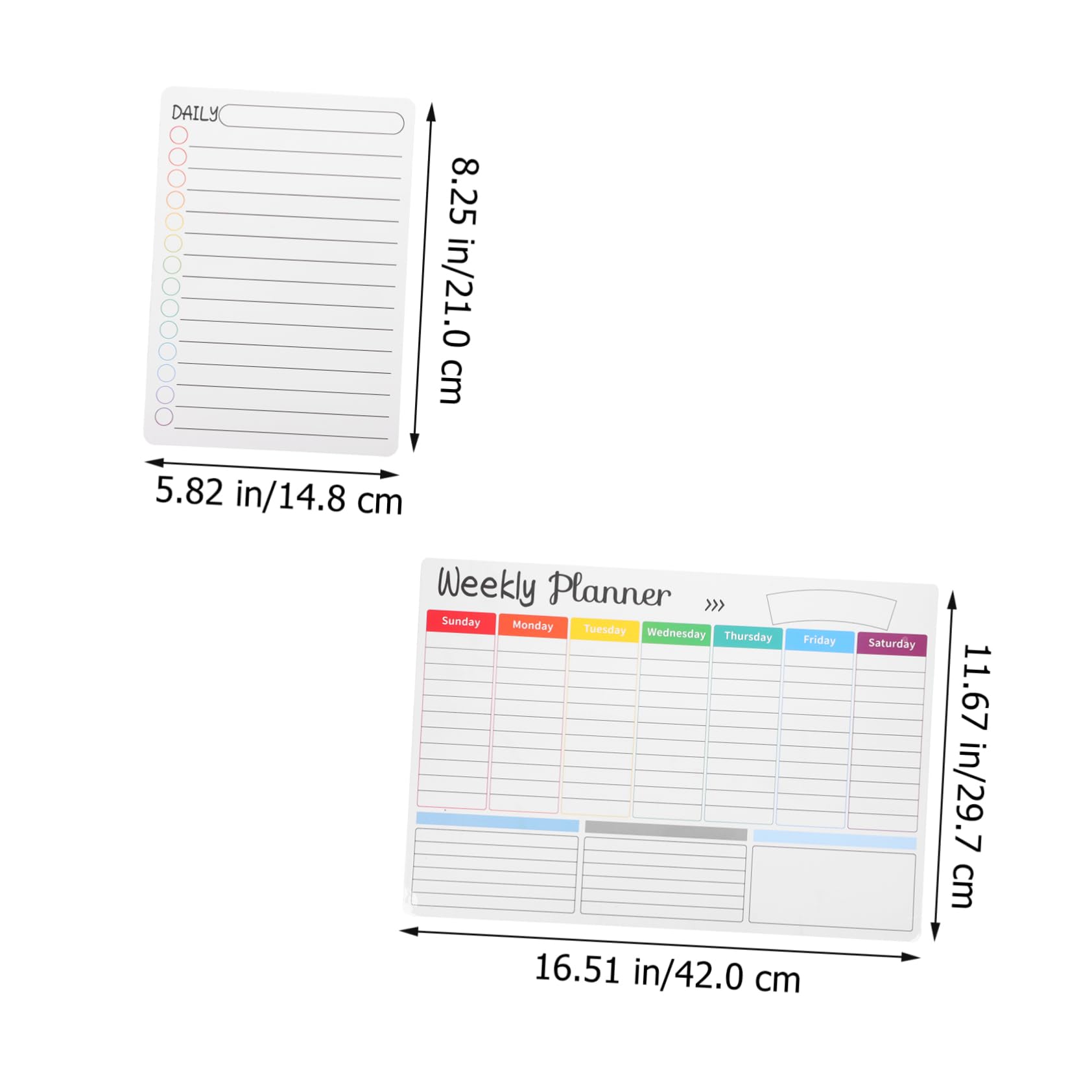 VILLCASE 3 Set bacheca magnetica per frigorifero scrivanie scrivania libreria tavola lavagne cancellabili lavagna magnetica per frigoriferi lavagna per agenda cancellabile a secco plastica