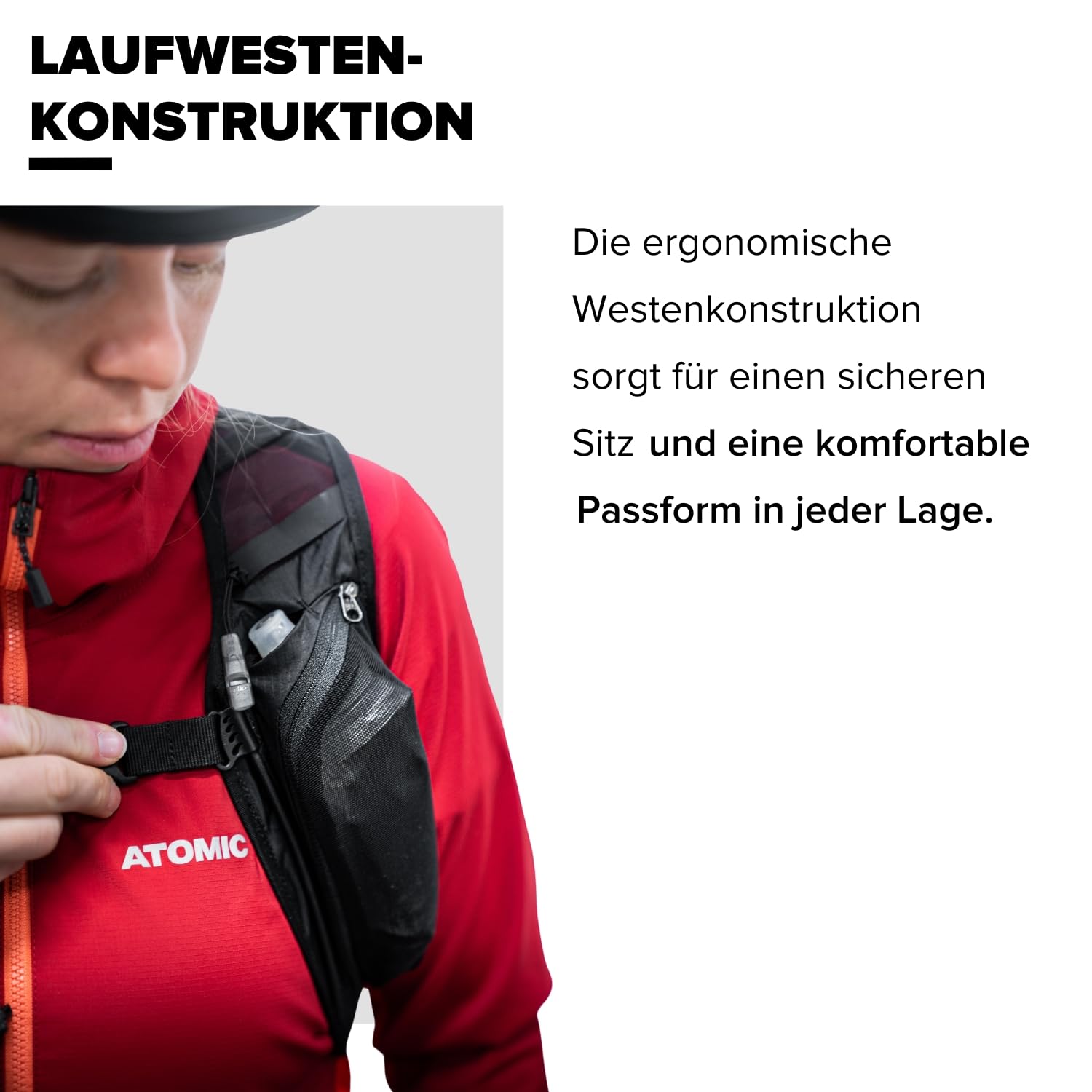 Atomic Backland UL 16+ - 16-20L Skitourenrucksack - Fächer für Lawinenausrüstung, Felle & Steigeisen - Schnellbefestigung für Ski - Ideal für schnelle Touren