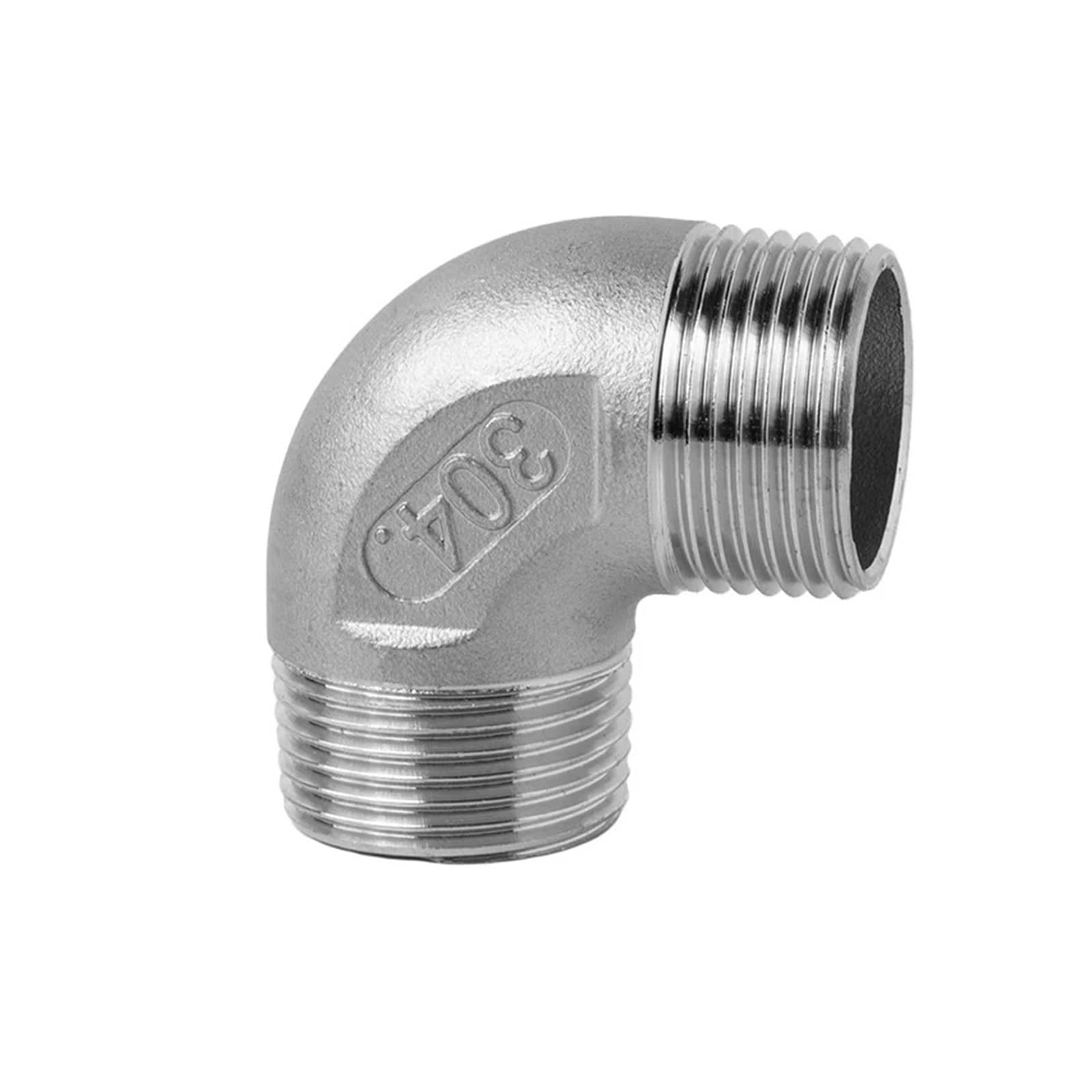 1 Pieza De Acero SS304 Hembra * Accesorios Tubería Roscados Conexión Plomería Reductora | Cuerpo hexagonal for fácil montaje de llave antideslizante.(90 D male thread,3/4")