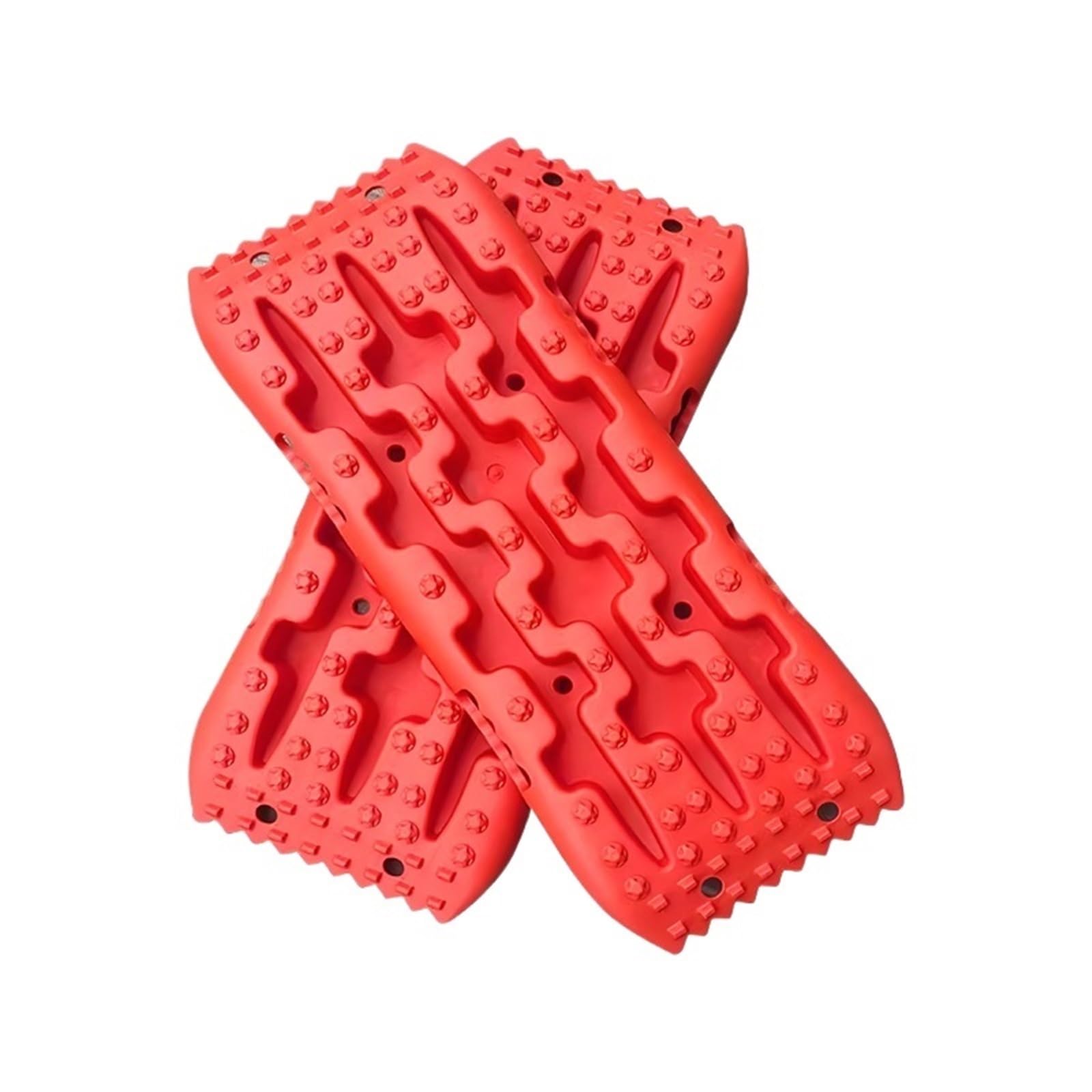 Tavola di trazione per il soccorso stradale, Mini trackpad di emergenza for scheda trazione salvataggio for auto da 2 pezzi(2PC Red)