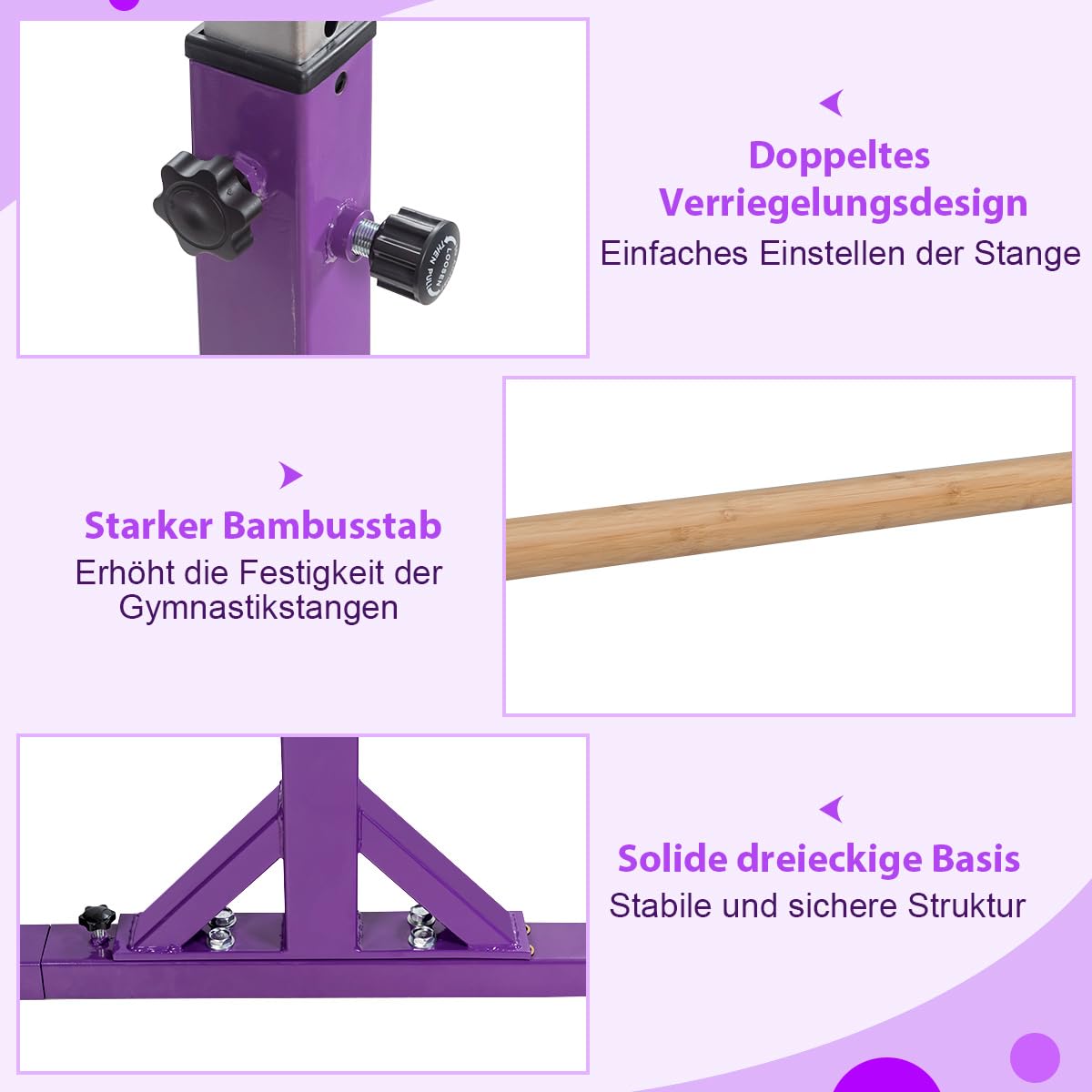 COSTWAY Drążek gimnastyczny z regulacją wysokości i szerokością, obciążenie do 100 kg, drążek gimnastyczny do domu i studia fitness
