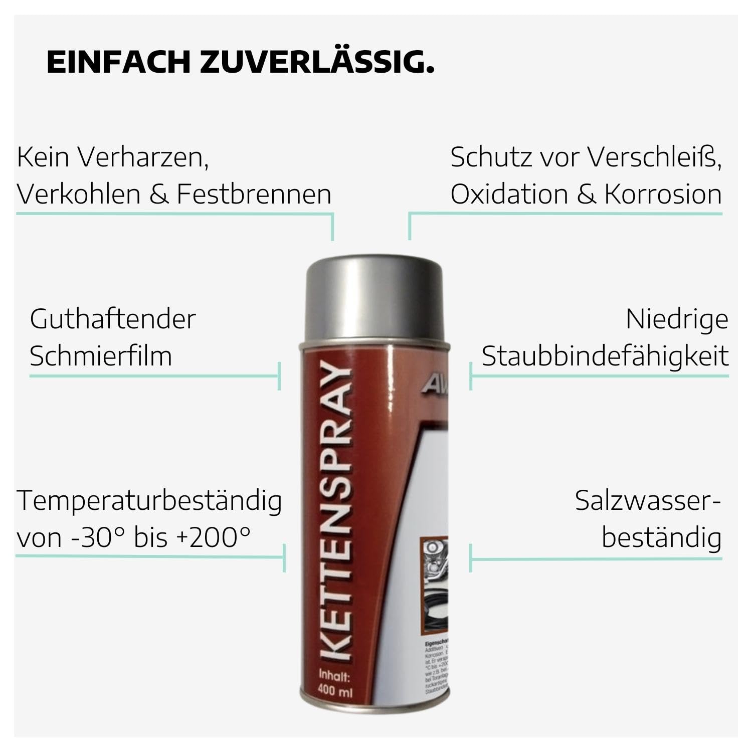 12 x Ketten-Spray 400 ml für Ketten & Zahnräder I Kettenspray für Jede Kette I Ketten-Reiniger gegen Korrosion & Verschleiß I Chain Lube I Kettenspray Motorrad & viel mehr