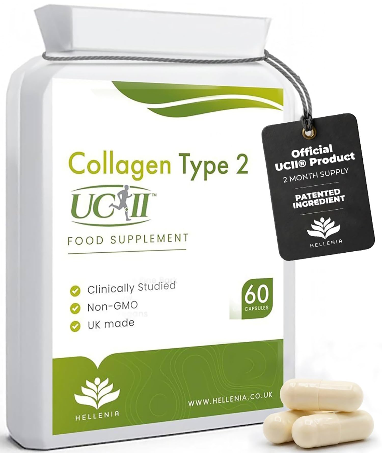 UC-II® Collagen Type 2-40mg - 60 Capsules | Joint Support Supplement - Manufactured in The UK | UCII Patented Ingredient - 2 Month Supply