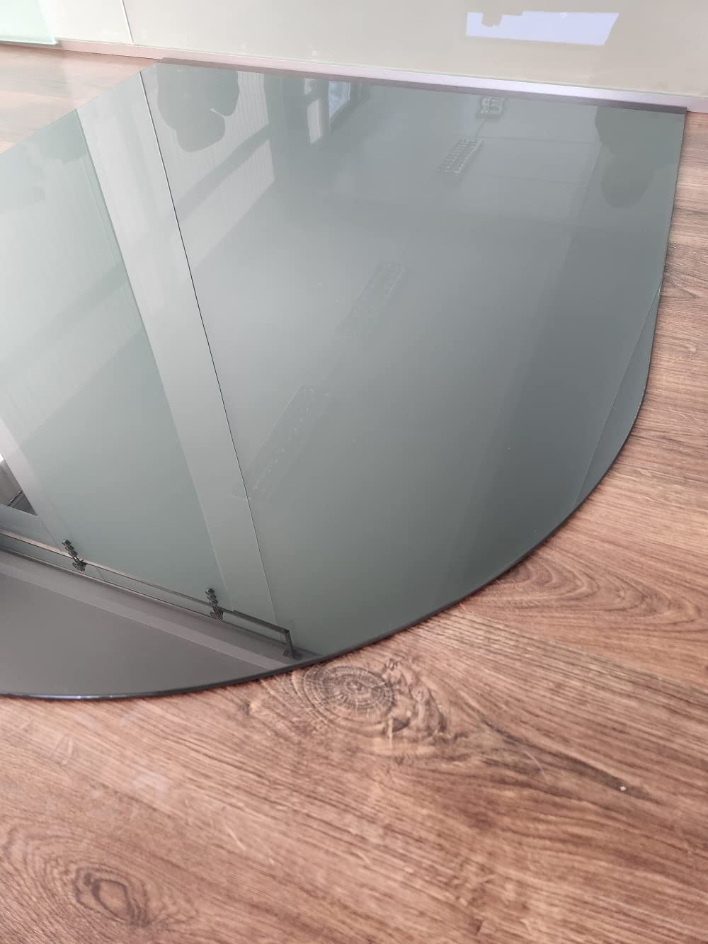 Funkenschutzplatte Rundbogen 100x120cm Glas Anthrazit o. Silikondichtung