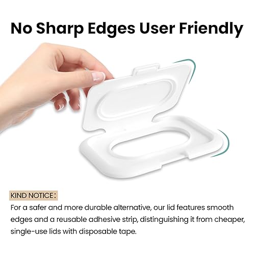 Miniatura 9 de Tapa de toallitas reutilizables para toallitas no abatibles, reutilizable por más de 1 año, 2 unidades