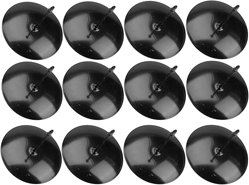 Yardwe 12 portavelas de metal, base de estacas para mesa floral, jardín, boda, fiesta, aniversario, Pascua, 2.75 x 2.55 x 2.55 pulgadas, color negro
