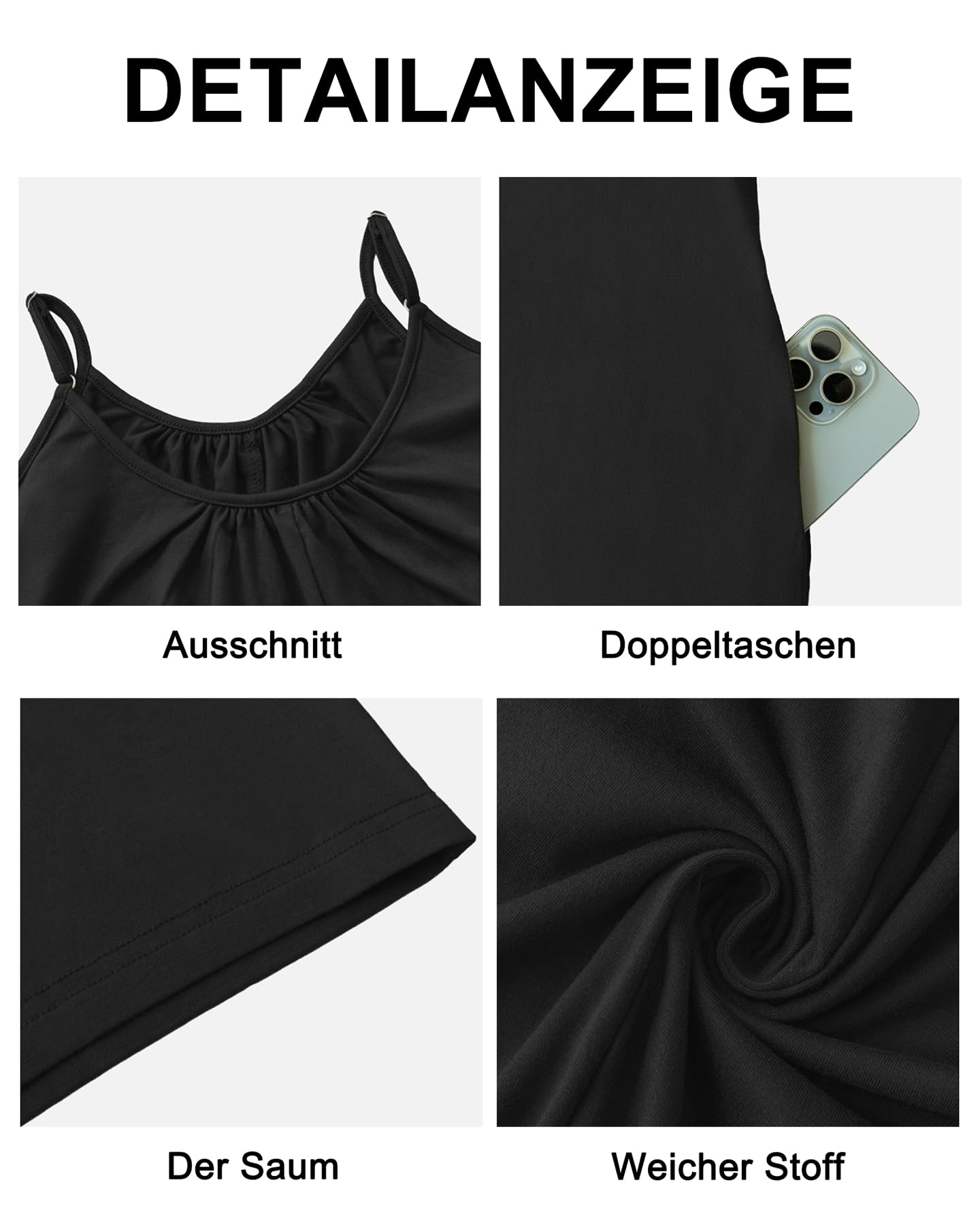 BEIGAI Damen Latzhose Kurz Jumpsuit Sommer Arbeitshose Elegant Lässiger Ärmellos Locker Träger Overall Einteiler Sexy Romper Spagettiträger Playsuit Hosenanzug mit Große Taschen