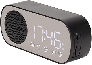 Topiky Radio Alarm Clock, with BT Speaker, 2 Alarms Loud LED Big Display Clock with USB Charging Port, Digital Clock for Deep Sleepers Kids Elderly Home Office